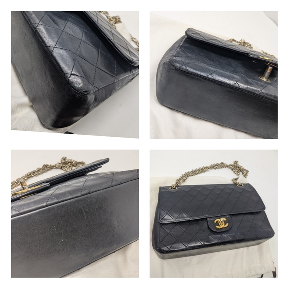 🎉CHANEL Black 2.55 Double Flap Bag Bijoux Chain - Picture 13 of 17